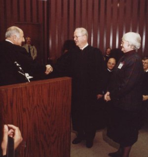 Longtime Kings County resident, district attorney, judge, John O'Rourke passes Honorable John O'Rourke during a swearing in ceremony.